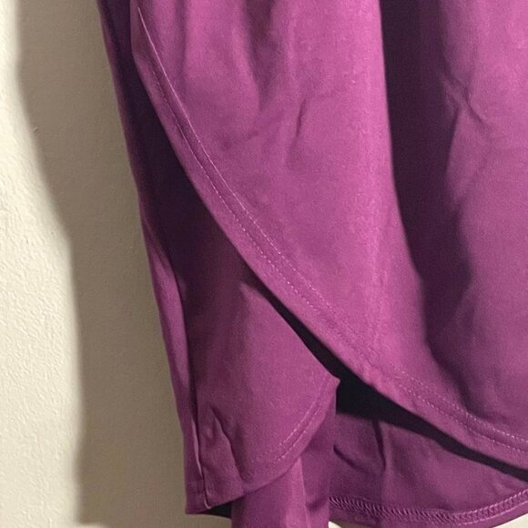 Hanna Nikole wine faux-wrap elastic waist dress 20W - Picture 9 of 11